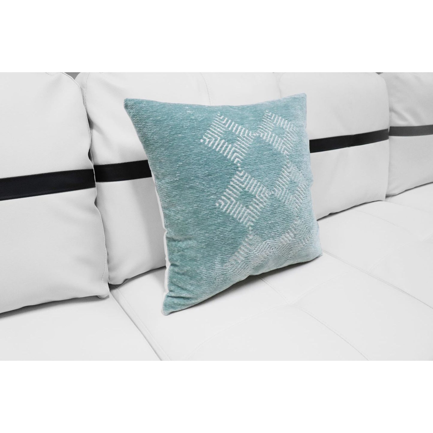17.5" Multicolor Square Flannelette Pillow