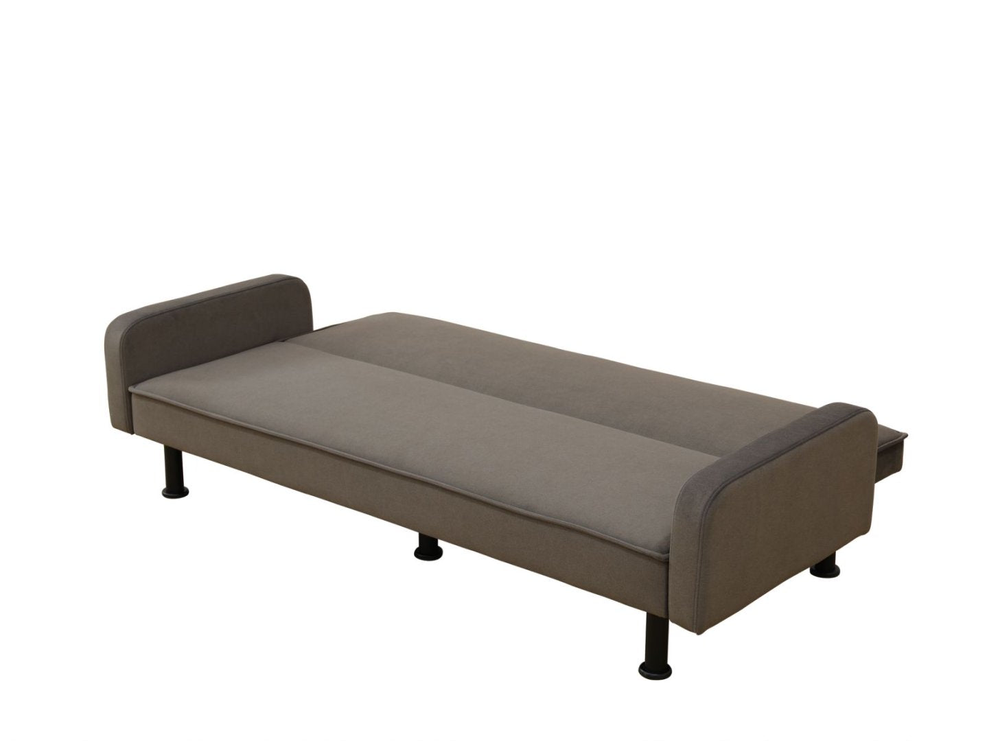 Dark Grey Breathable Fluffy Fabric Living Room 1-Piece Sofa