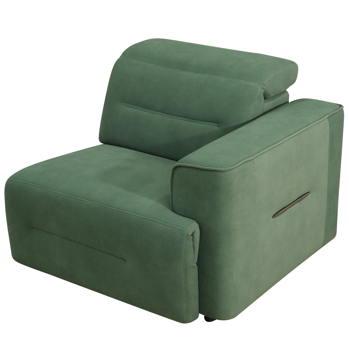 Green Flannel Living Room Recliner Sofa Set