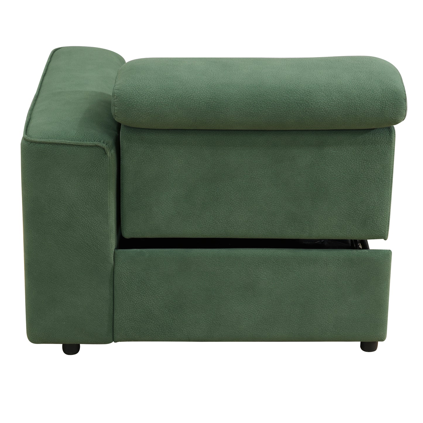 Green Flannel Living Room Recliner Sofa Set