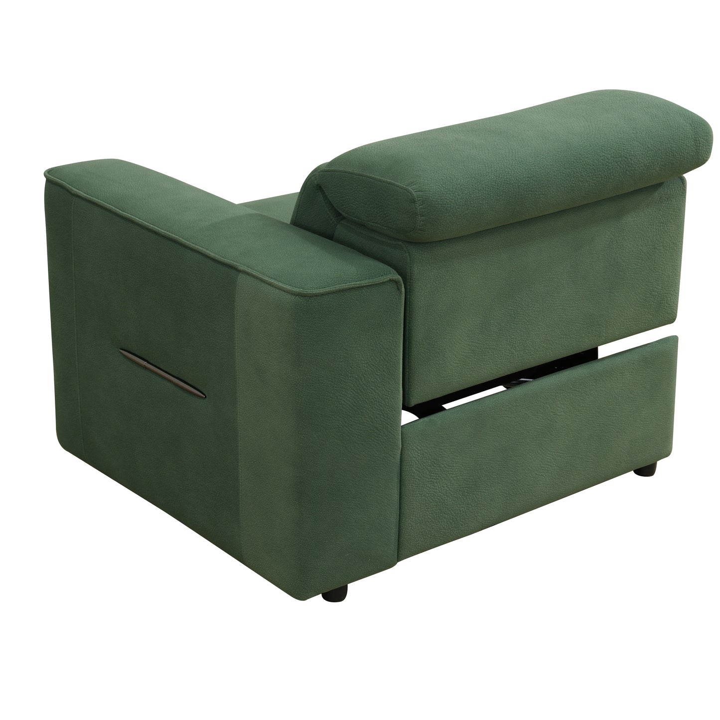 Green Flannel Living Room Recliner Sofa Set