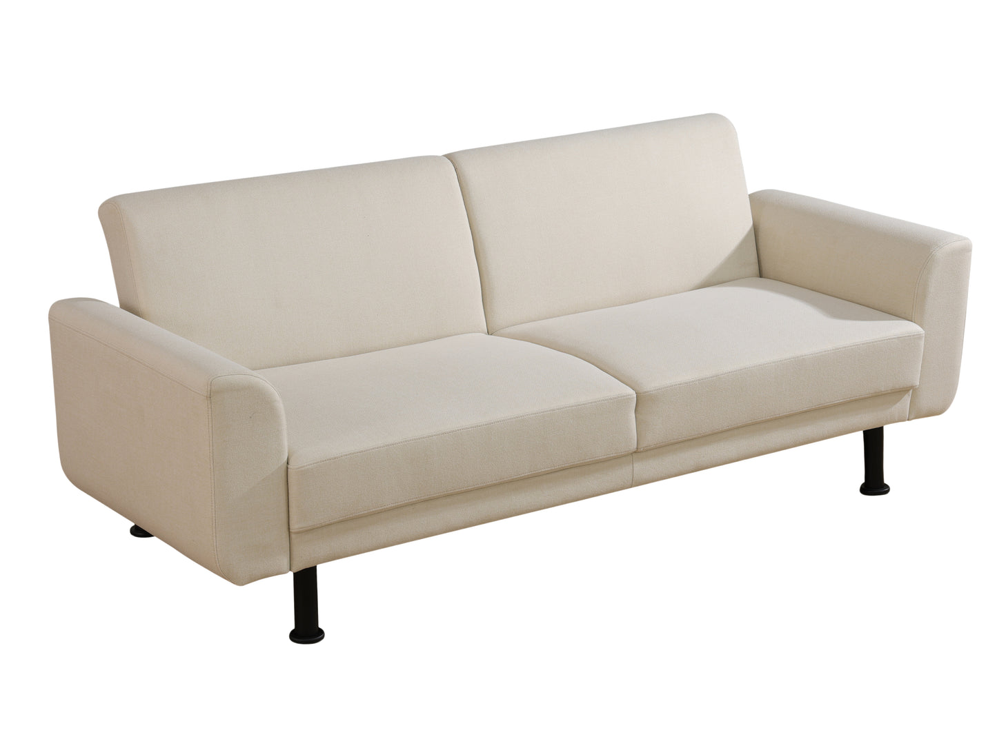 Beige Linen 2-Pieces Living Room Sofa bed