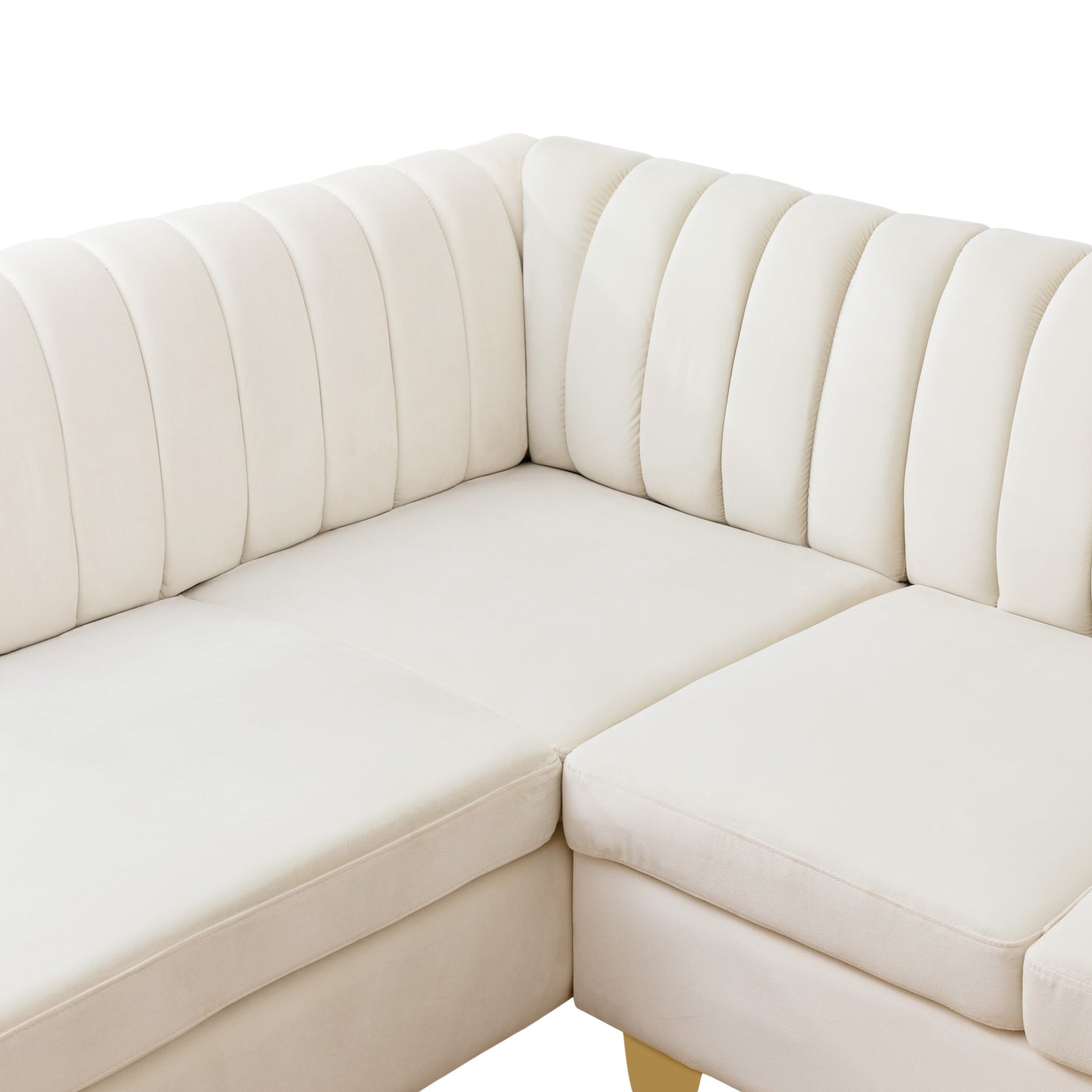 69.5" White Flannel 2-Piece Living Room Sofa Set