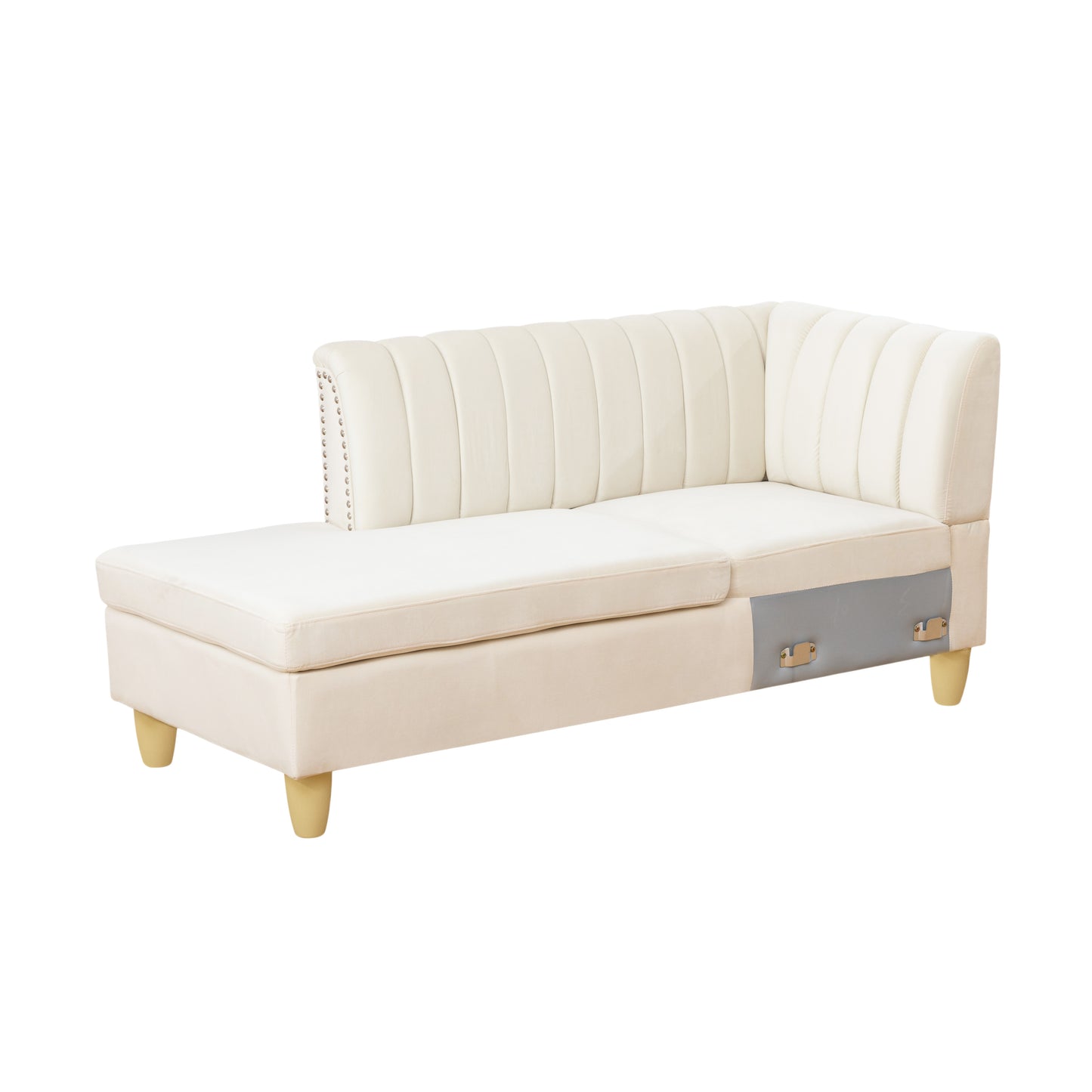 69.5" White Flannel 2-Piece Living Room Sofa Set