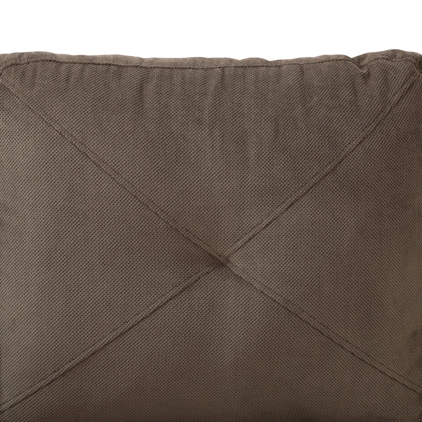 F09809B-Brown Sackcloth Fabric 3-Piece Living Room Sofa Set