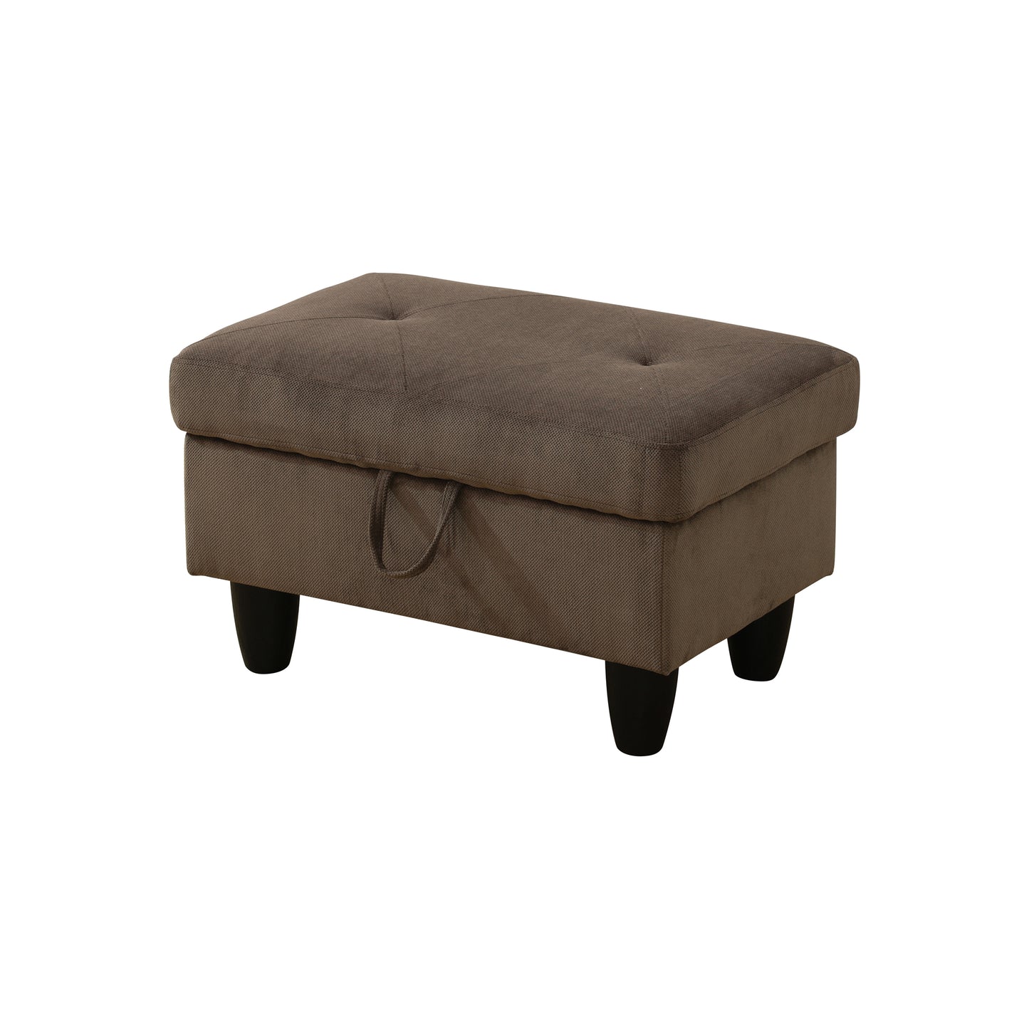 F09809B-Brown Sackcloth Fabric 3-Piece Living Room Sofa Set