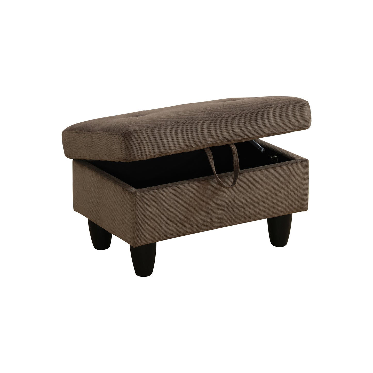 Brown Sackcloth Fabric 3-Piece Living Room Sofa Set
