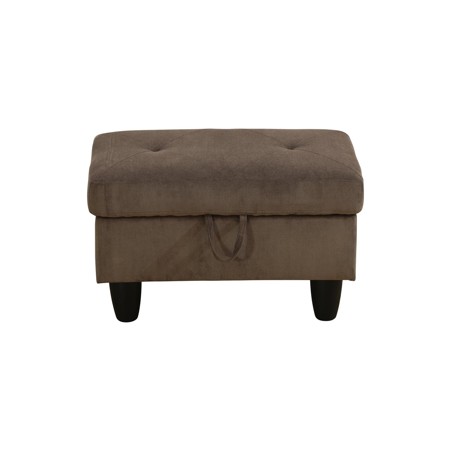 Brown Sackcloth Fabric 3-Piece Living Room Sofa Set