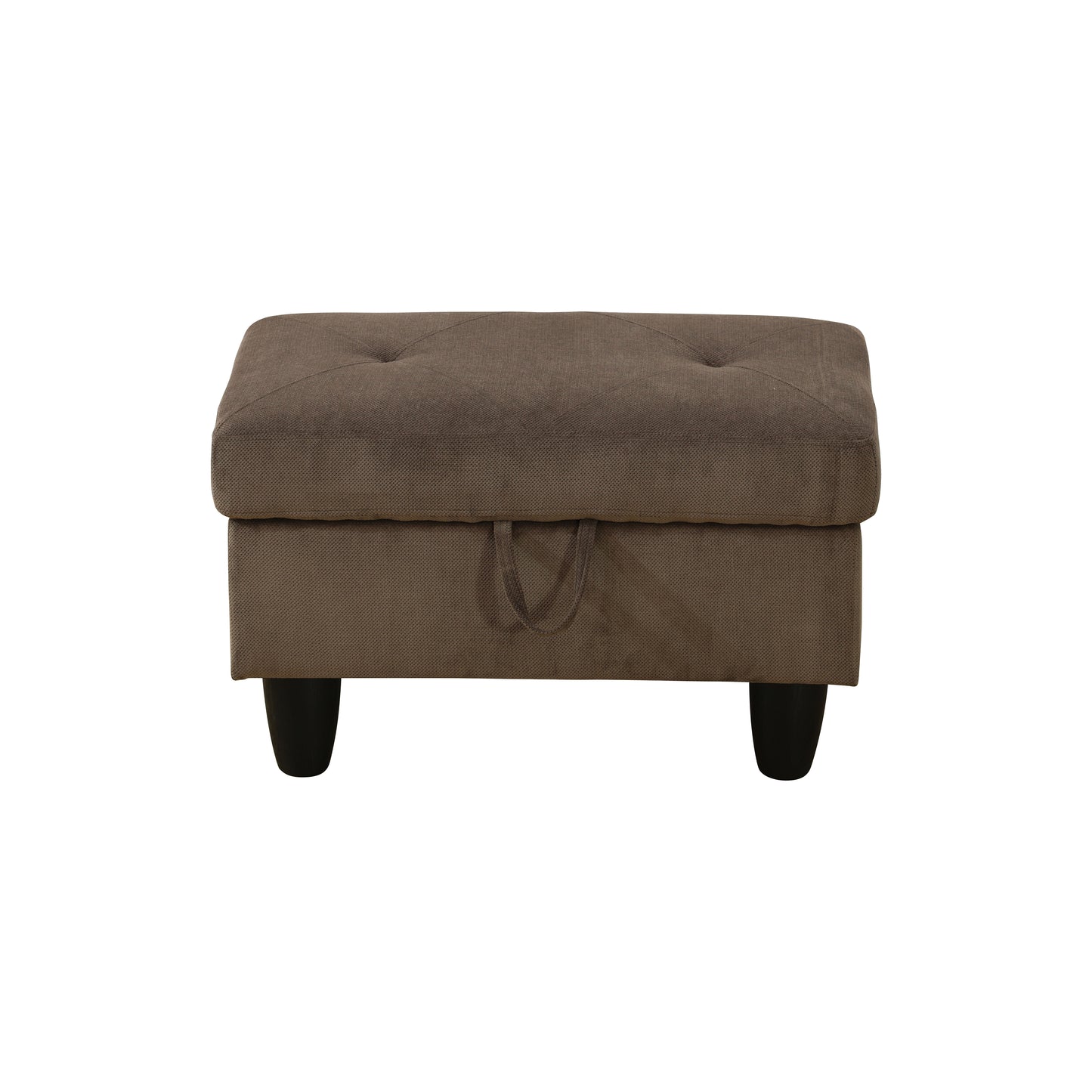 F09809B-Brown Sackcloth Fabric 3-Piece Living Room Sofa Set