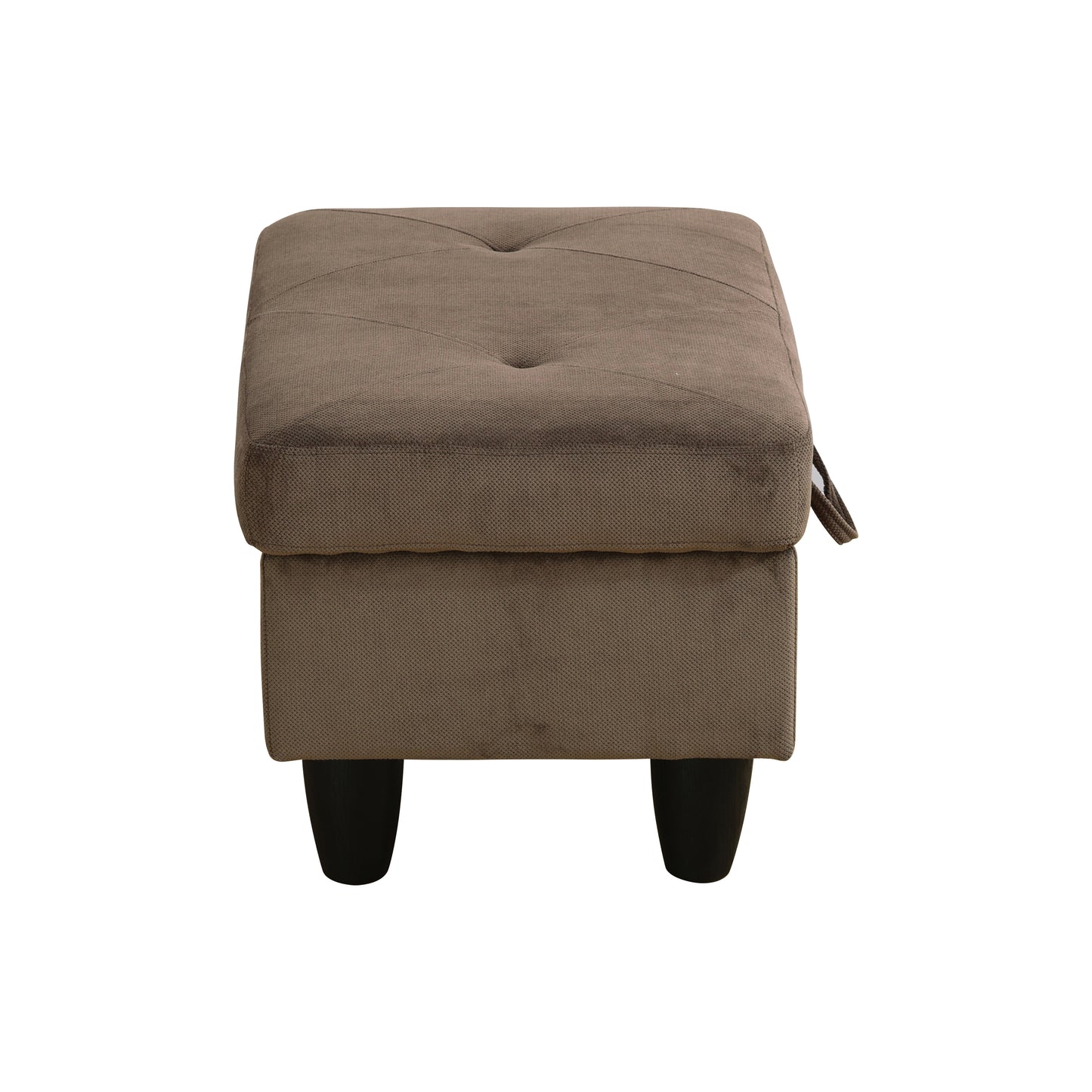 Brown Sackcloth Fabric 3-Piece Living Room Sofa Set