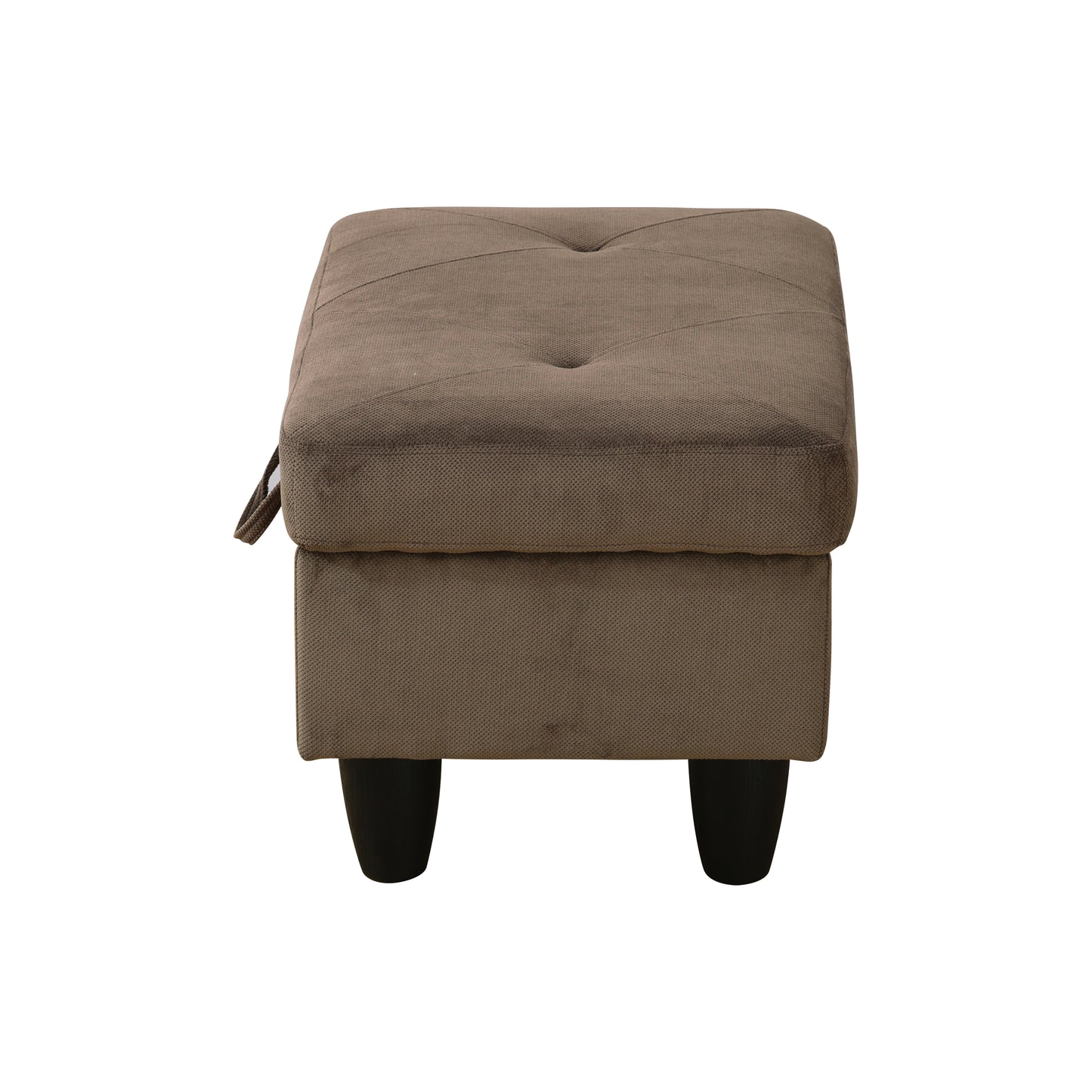 F09809B-Brown Sackcloth Fabric 3-Piece Living Room Sofa Set