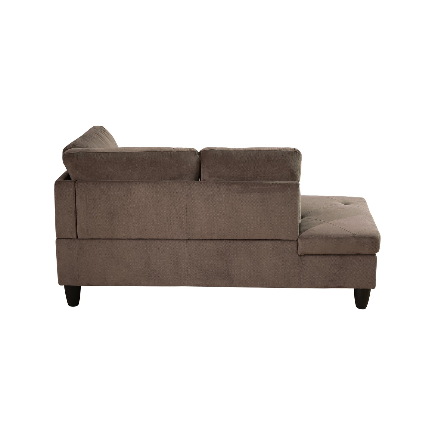 Brown Sackcloth Fabric 3-Piece Living Room Sofa Set