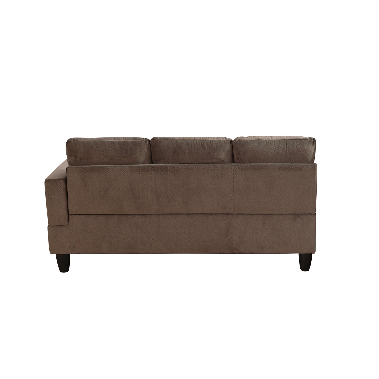 Brown Sackcloth Fabric 3-Piece Living Room Sofa Set