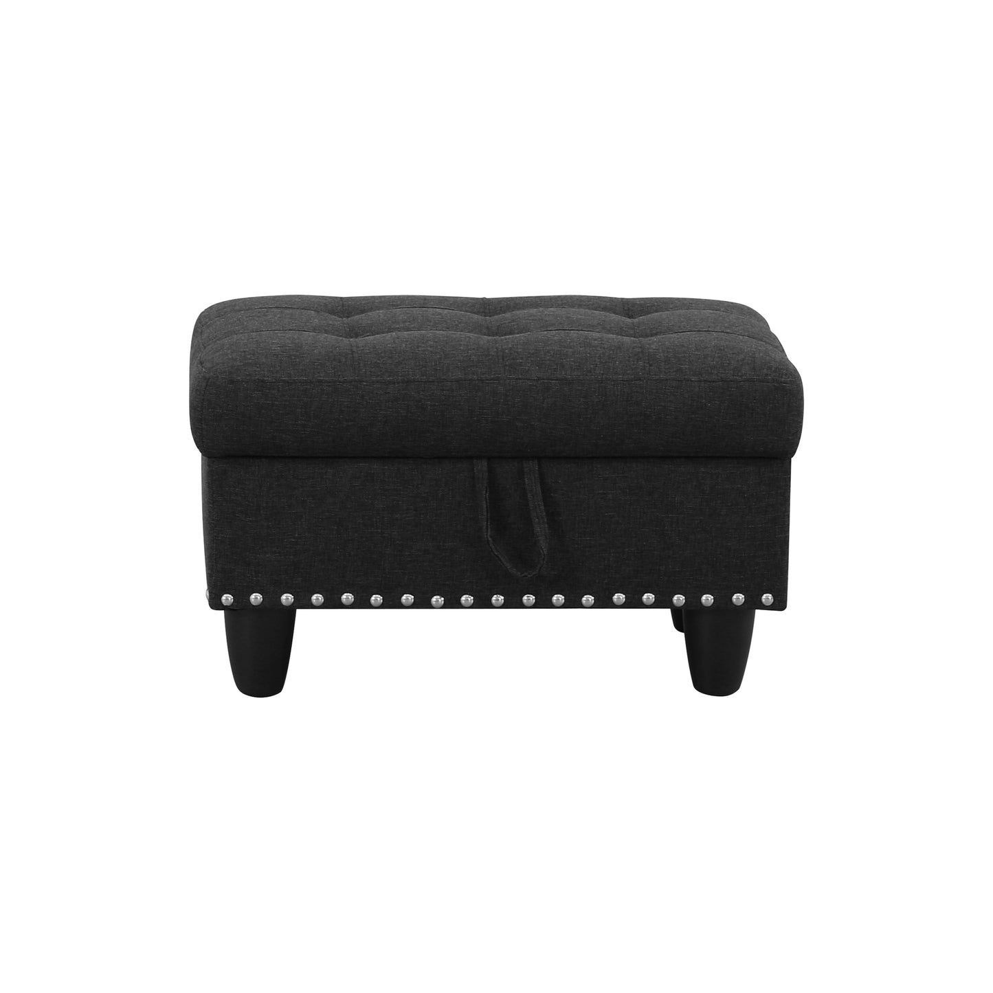 Black Grey Linen 3-Piece Sofa Living Room Sofa Set