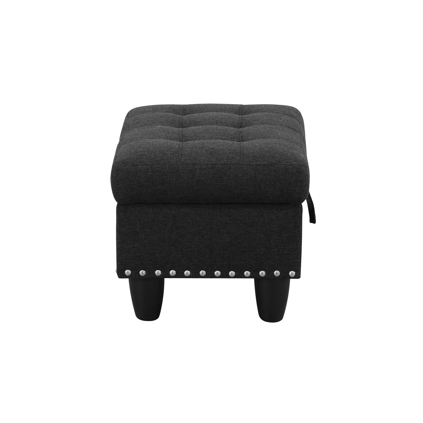 Black Grey Linen 3-Piece Sofa Living Room Sofa Set