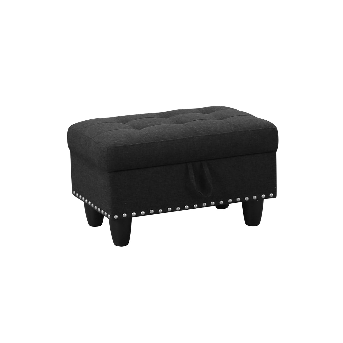 Black Grey Linen 3-Piece Sofa Living Room Sofa Set