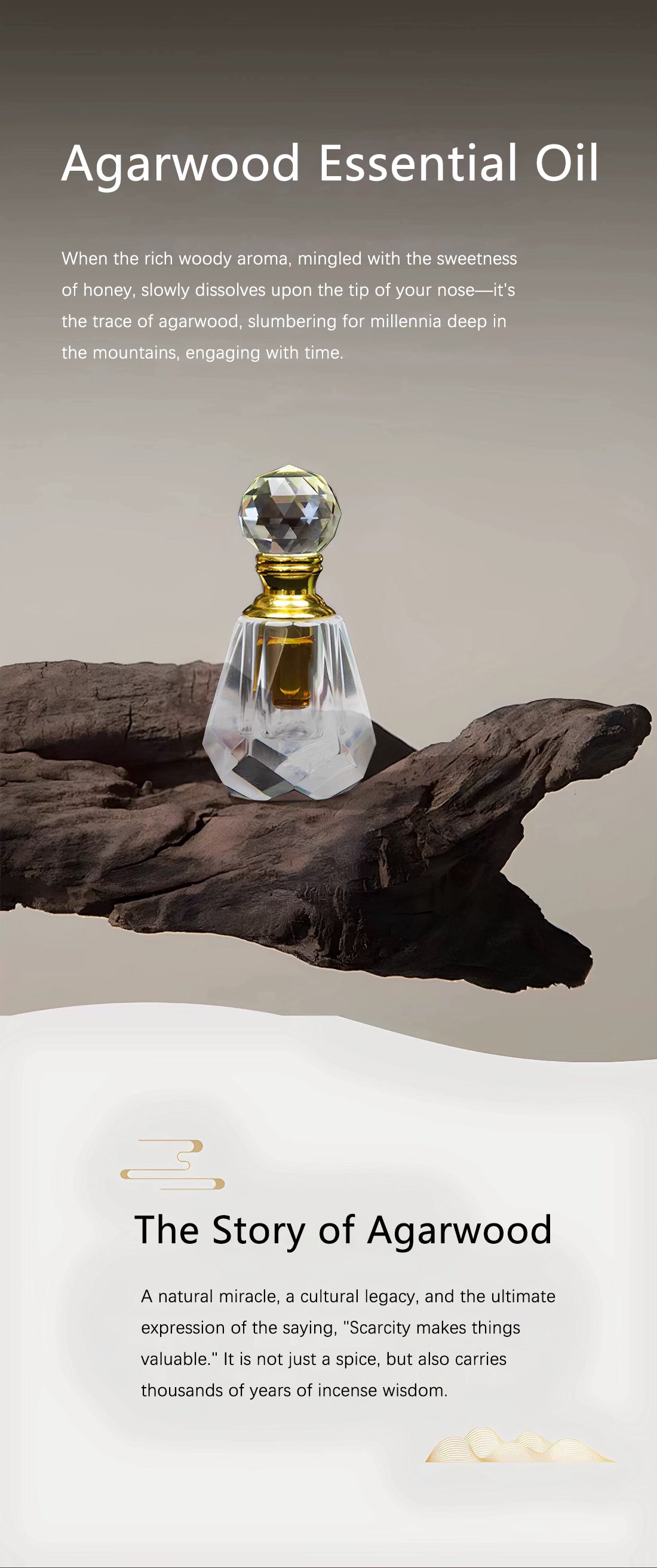 Baisonet 1ml agarwood essential oil, natural log Hainan agarwood essential oil aromatherapy