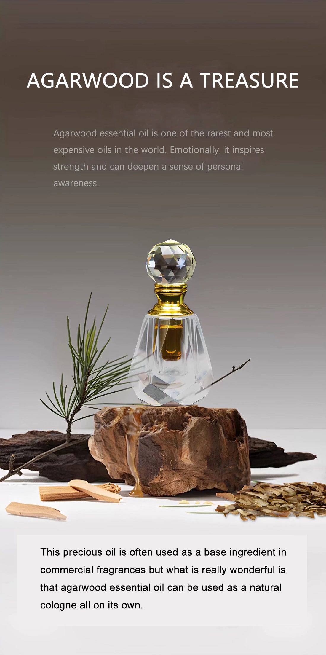 Baisonet 1ml agarwood essential oil, natural log Hainan agarwood essential oil aromatherapy