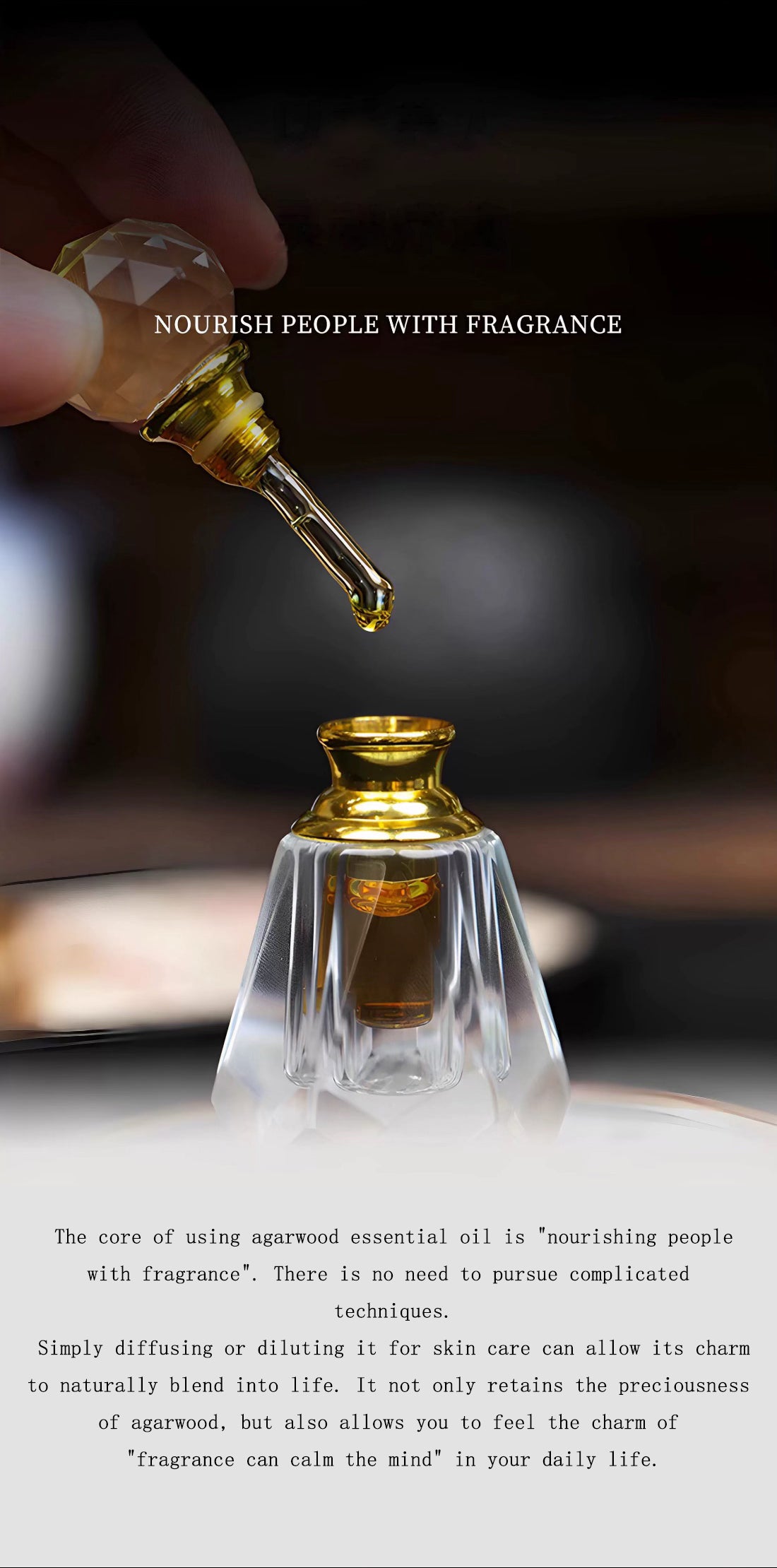 Baisonet 1ml agarwood essential oil, natural log Hainan agarwood essential oil aromatherapy
