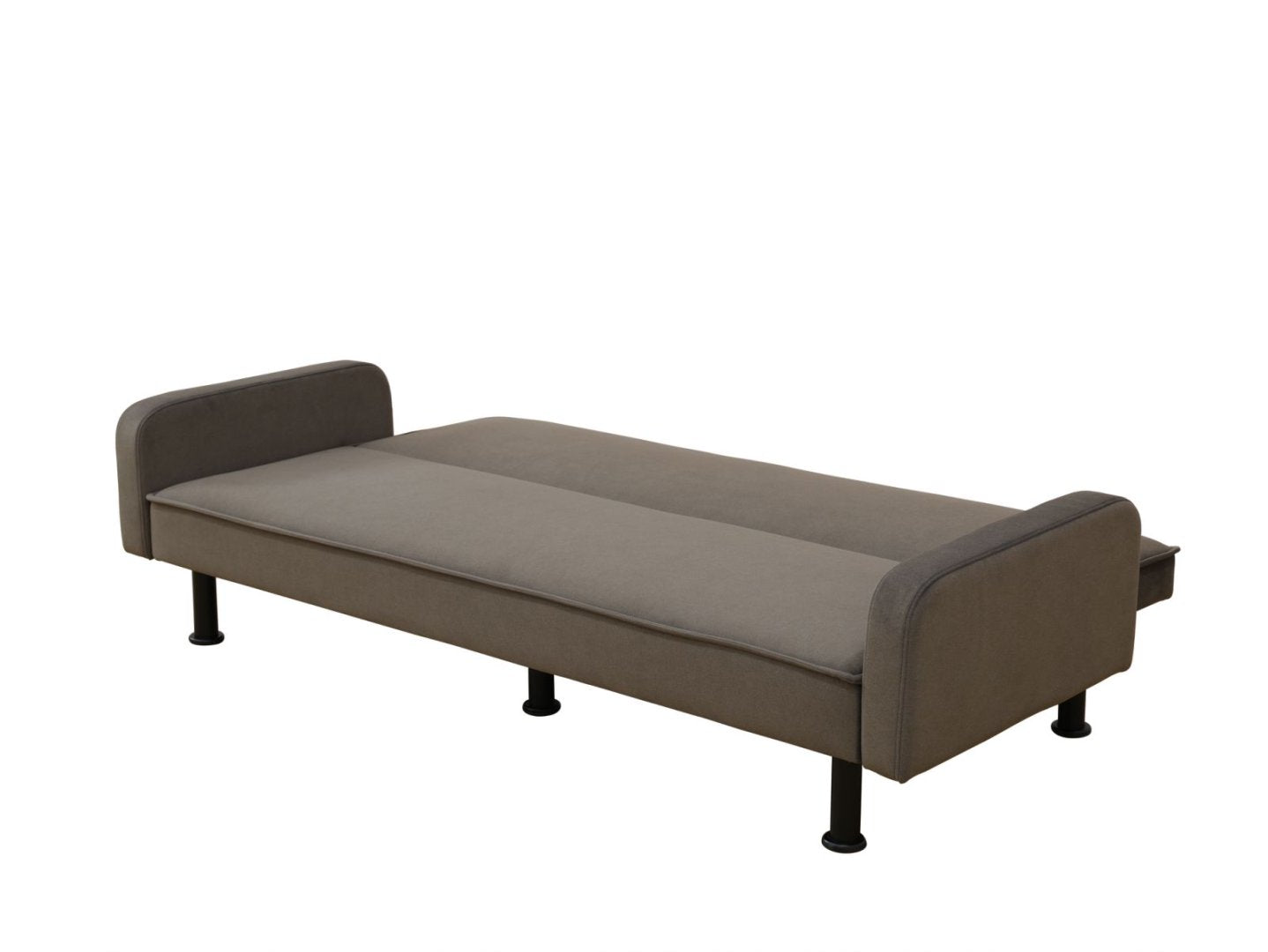 Dark Grey Breathable Fluffy Fabric Living Room 1-Piece Sofa