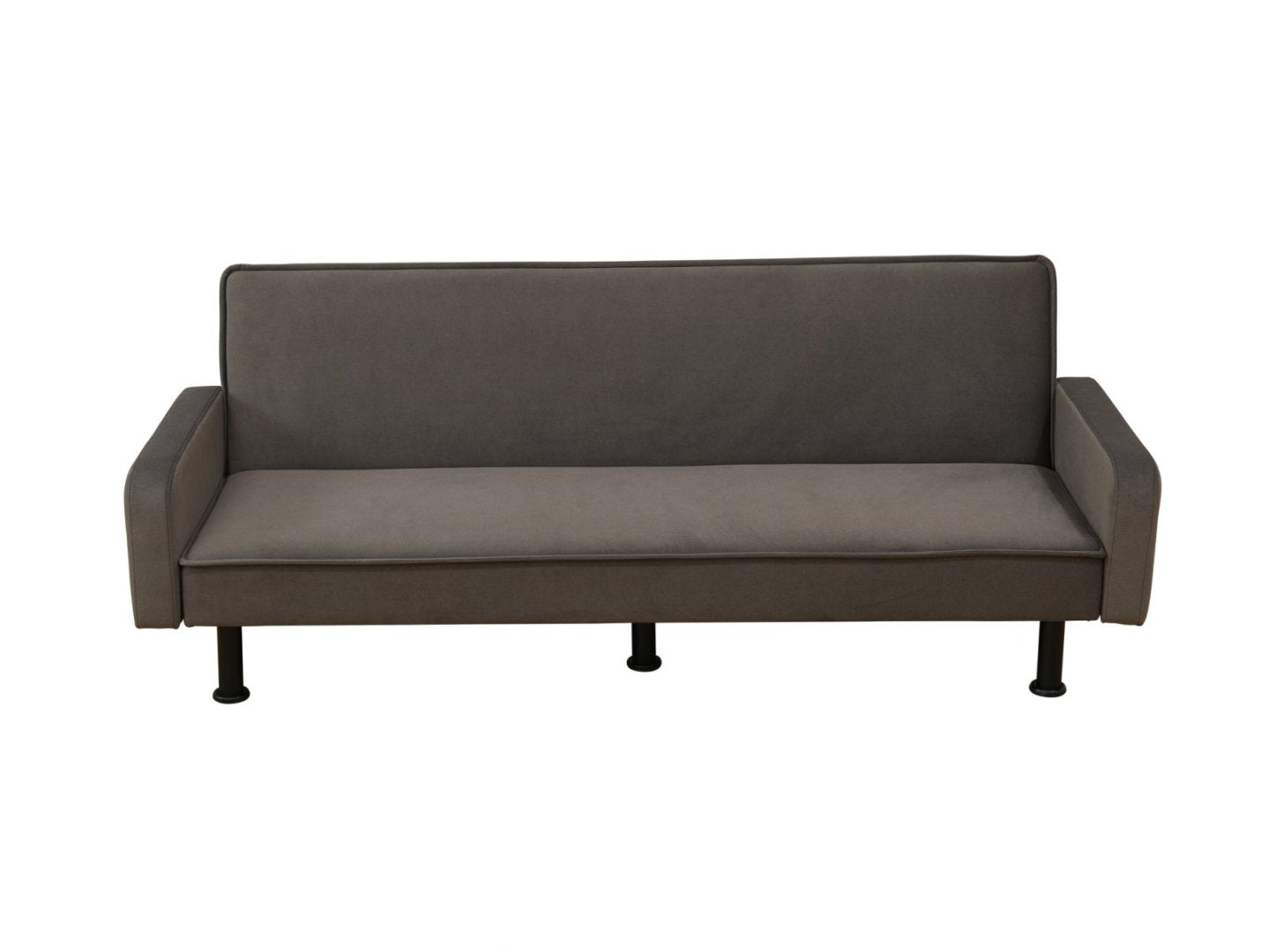 Dark Grey Breathable Fluffy Fabric Living Room 1-Piece Sofa