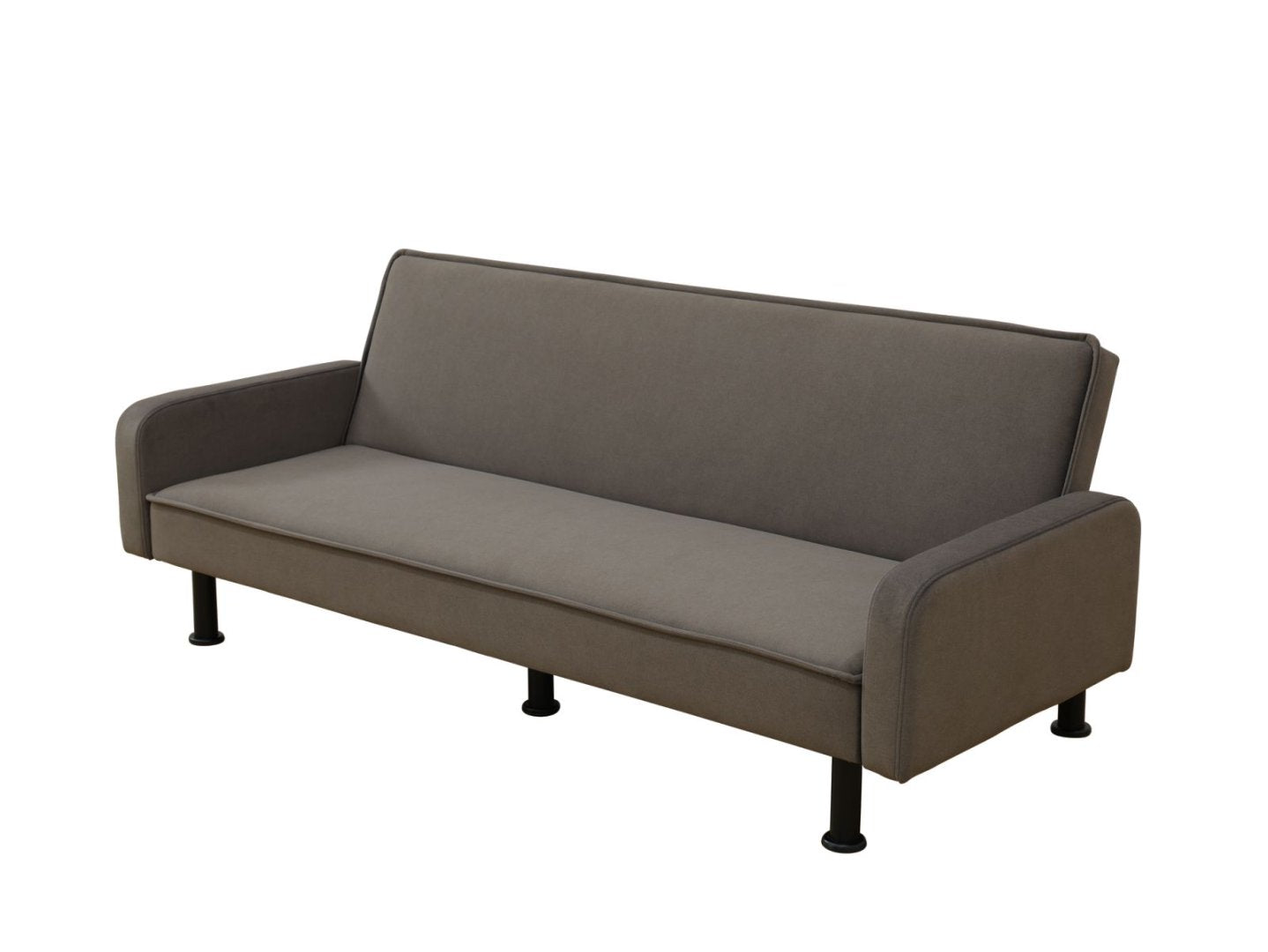 Dark Grey Breathable Fluffy Fabric Living Room 1-Piece Sofa