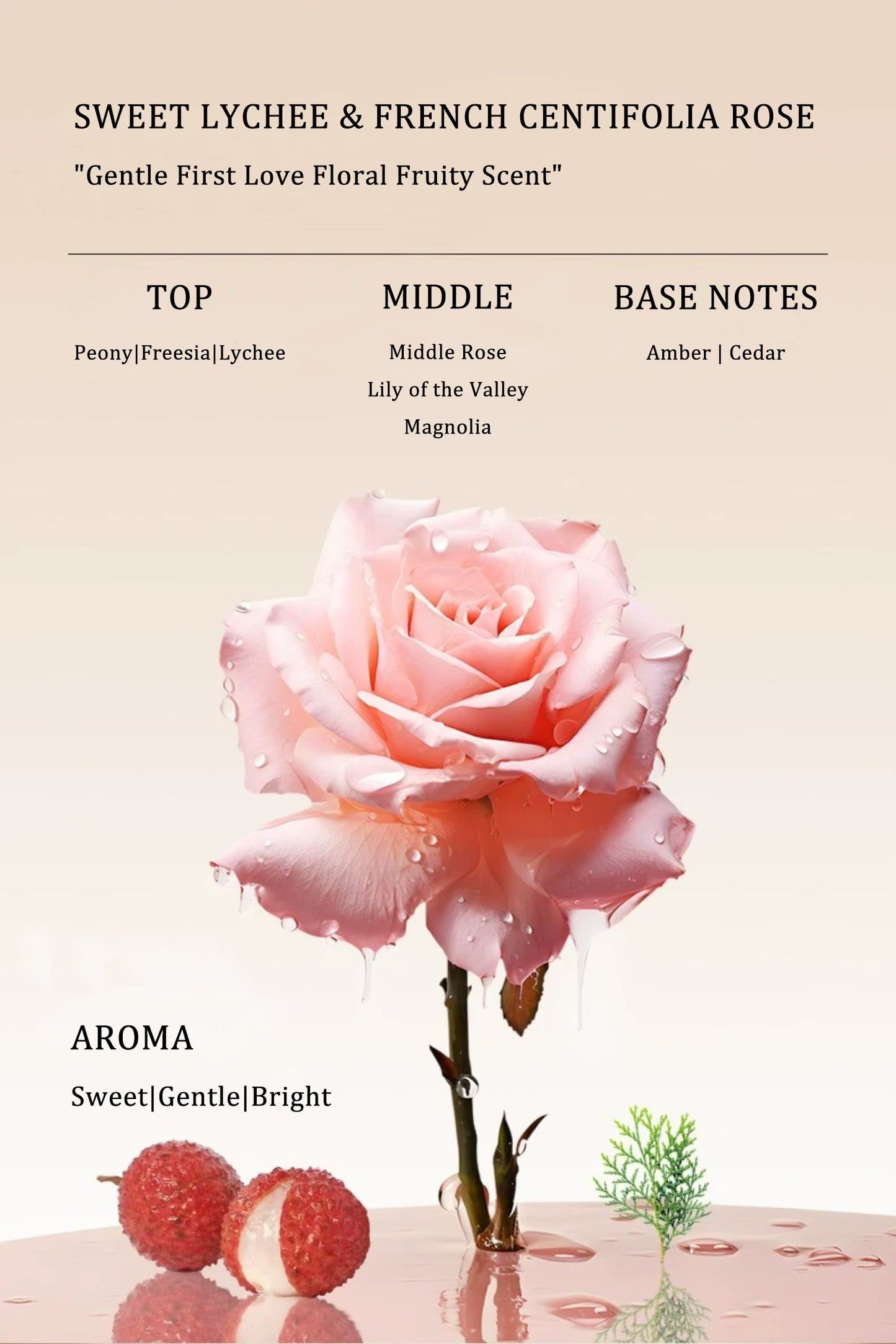Baisonet Eau de Parfum 1 Ozl-Long Lasting Fragrance with Notes of rose, Earthy Patchouli, Warm Vanilla & Spun Sugar - Floral & Sweet Perfume