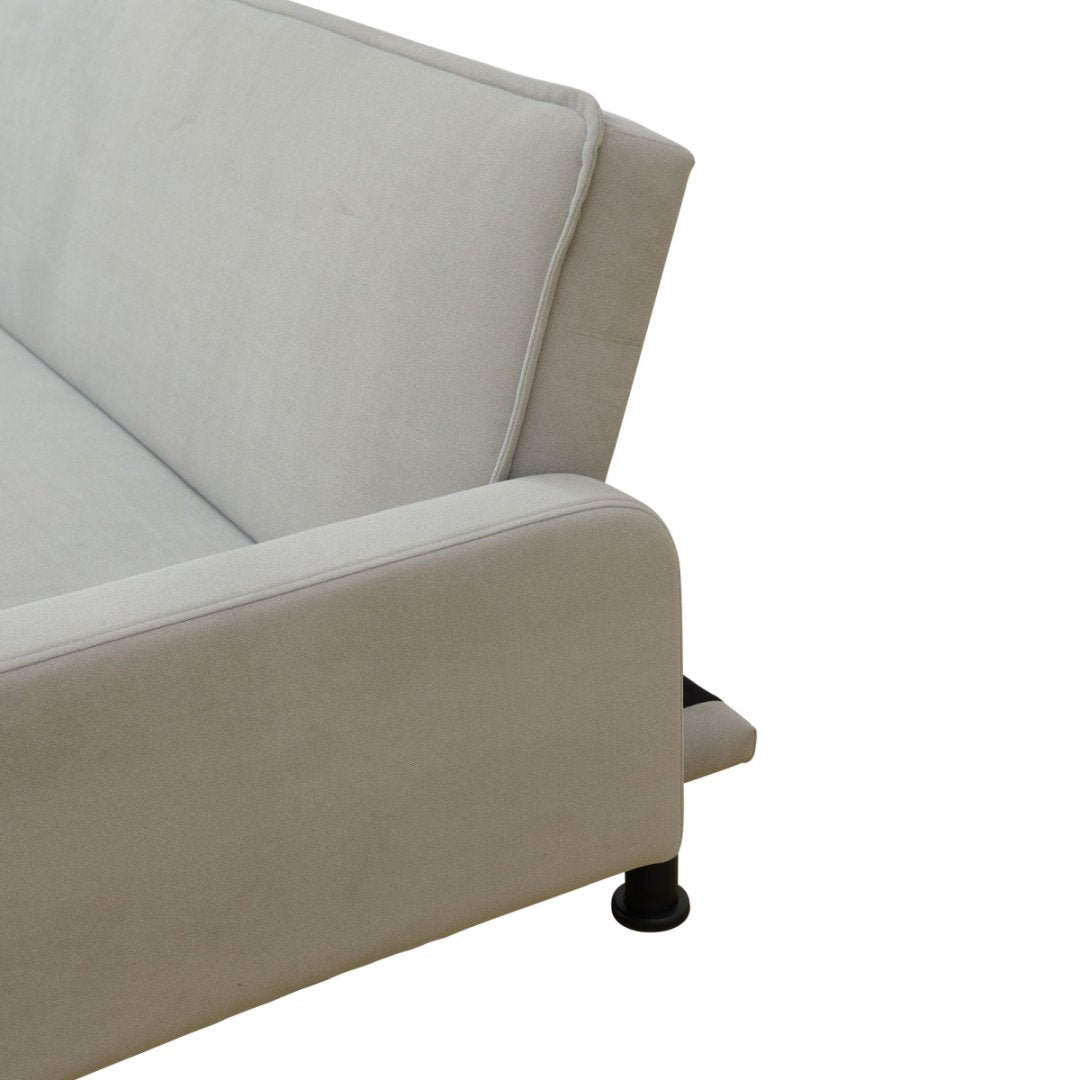 Grey Breathable Leather Living Room 1-Piece Sofa