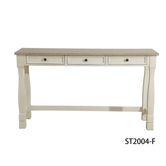 Light Brown MDF Top and White Oak Drawer Living Room Writing Desk
