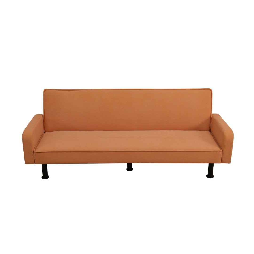 Orange Calico Living Room Sofa bed