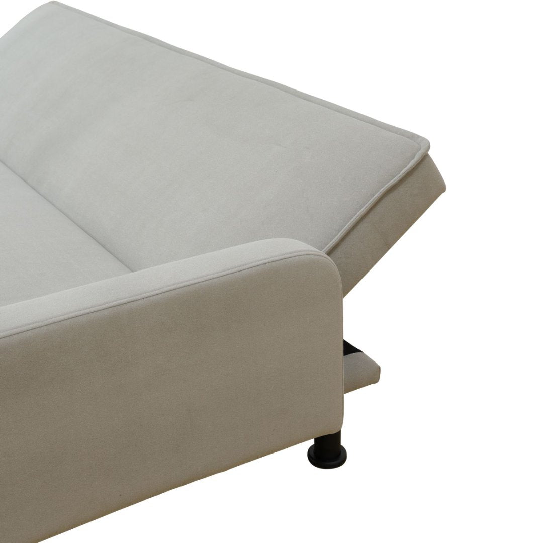 Grey Breathable Leather Living Room 1-Piece Sofa