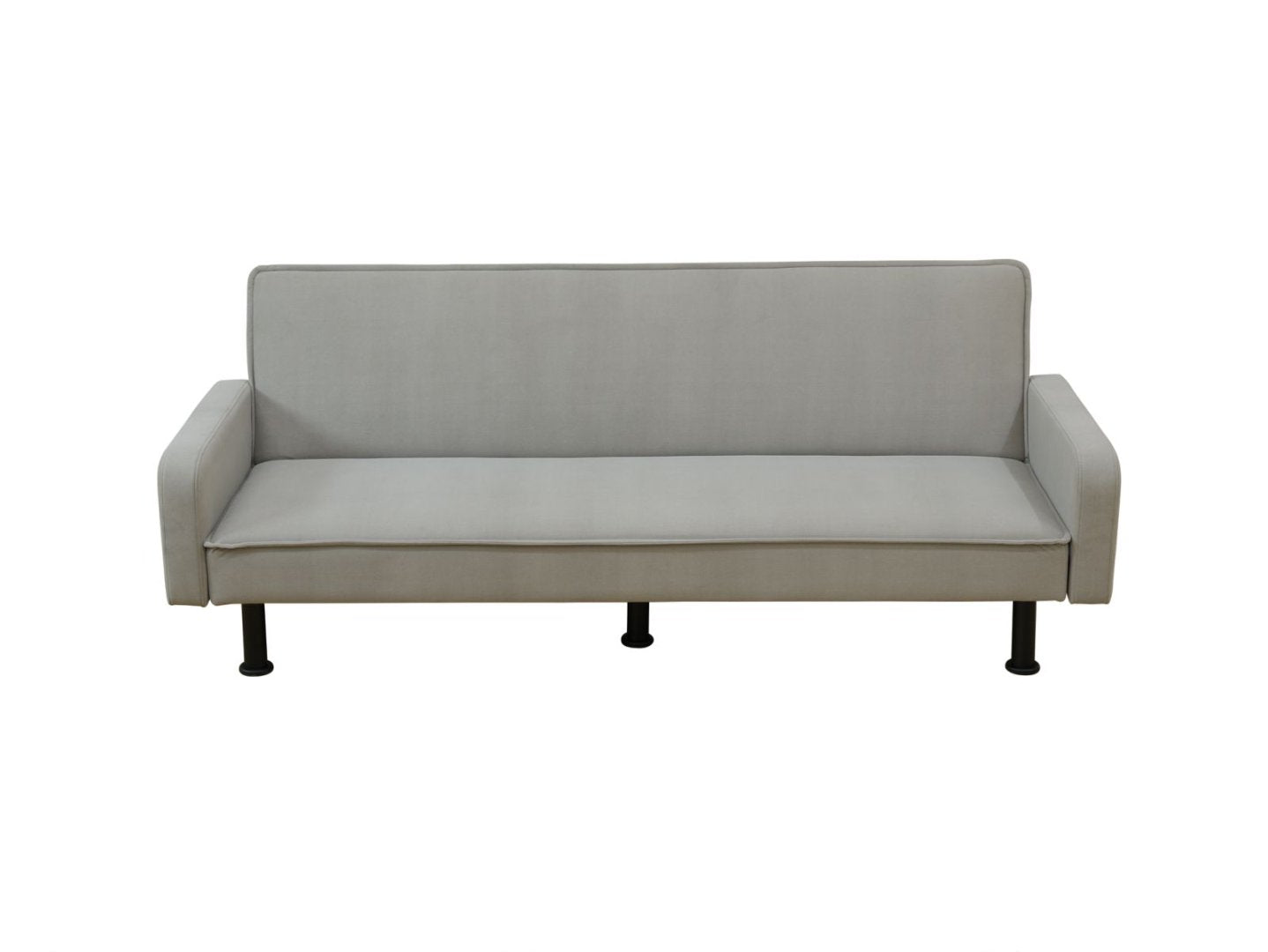 Grey Breathable Leather Living Room 1-Piece Sofa