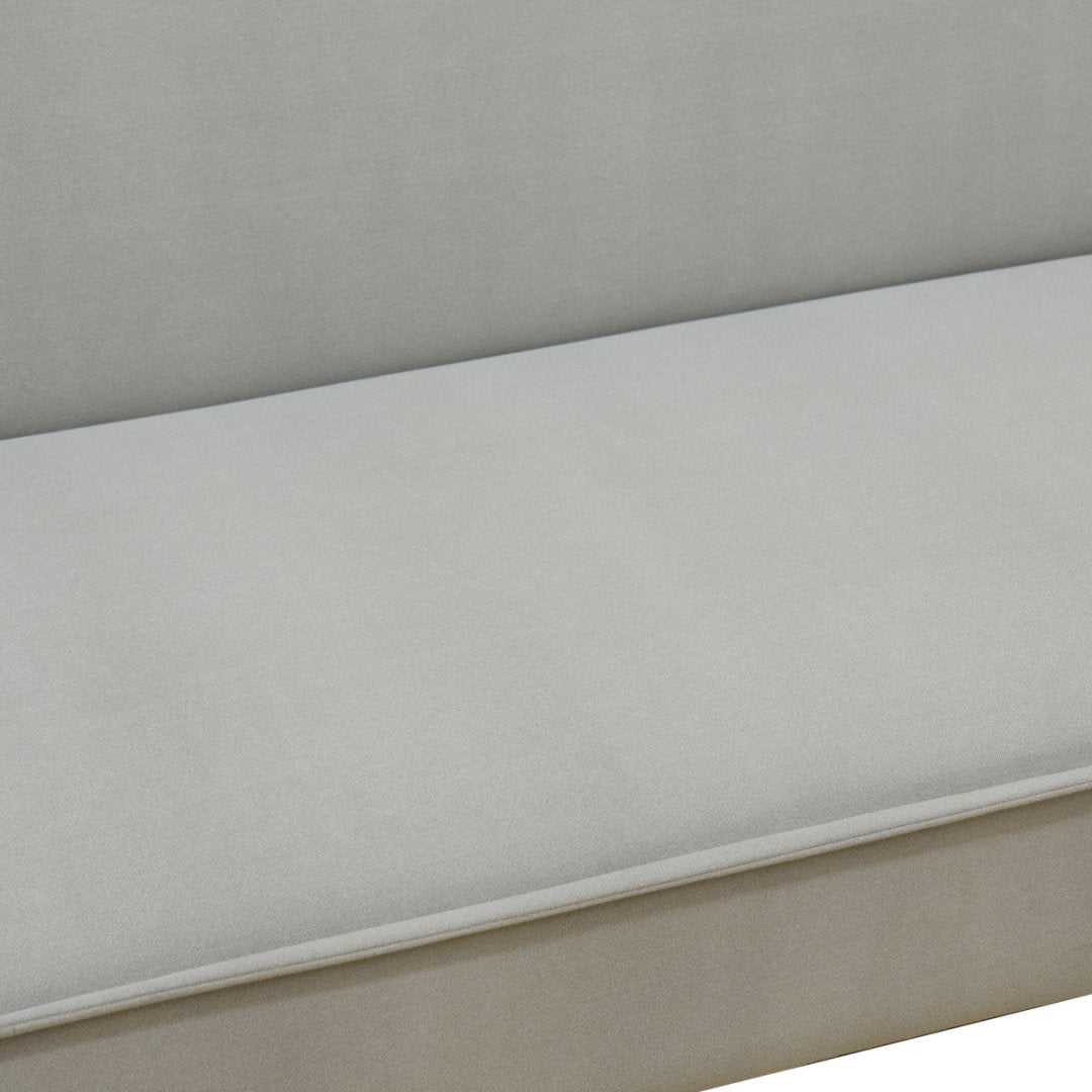 Grey Breathable Leather Living Room 1-Piece Sofa
