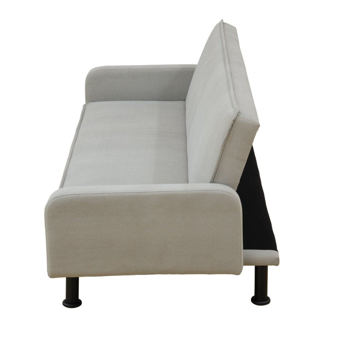 Grey Breathable Leather Living Room 1-Piece Sofa