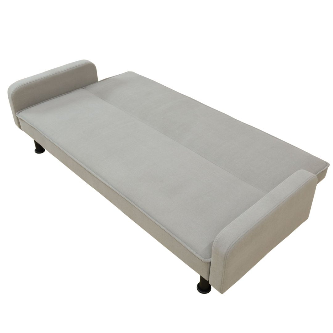 Grey Breathable Leather Living Room 1-Piece Sofa