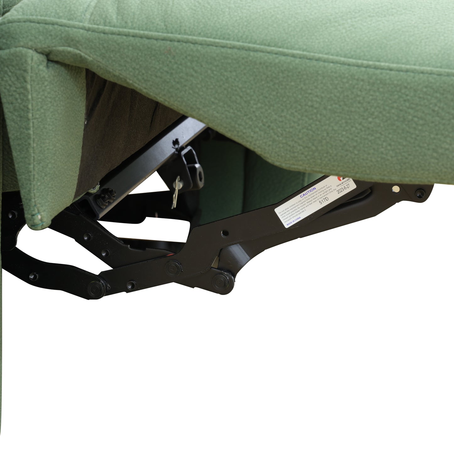 Green Flannel Living Room Recliner Sofa Set