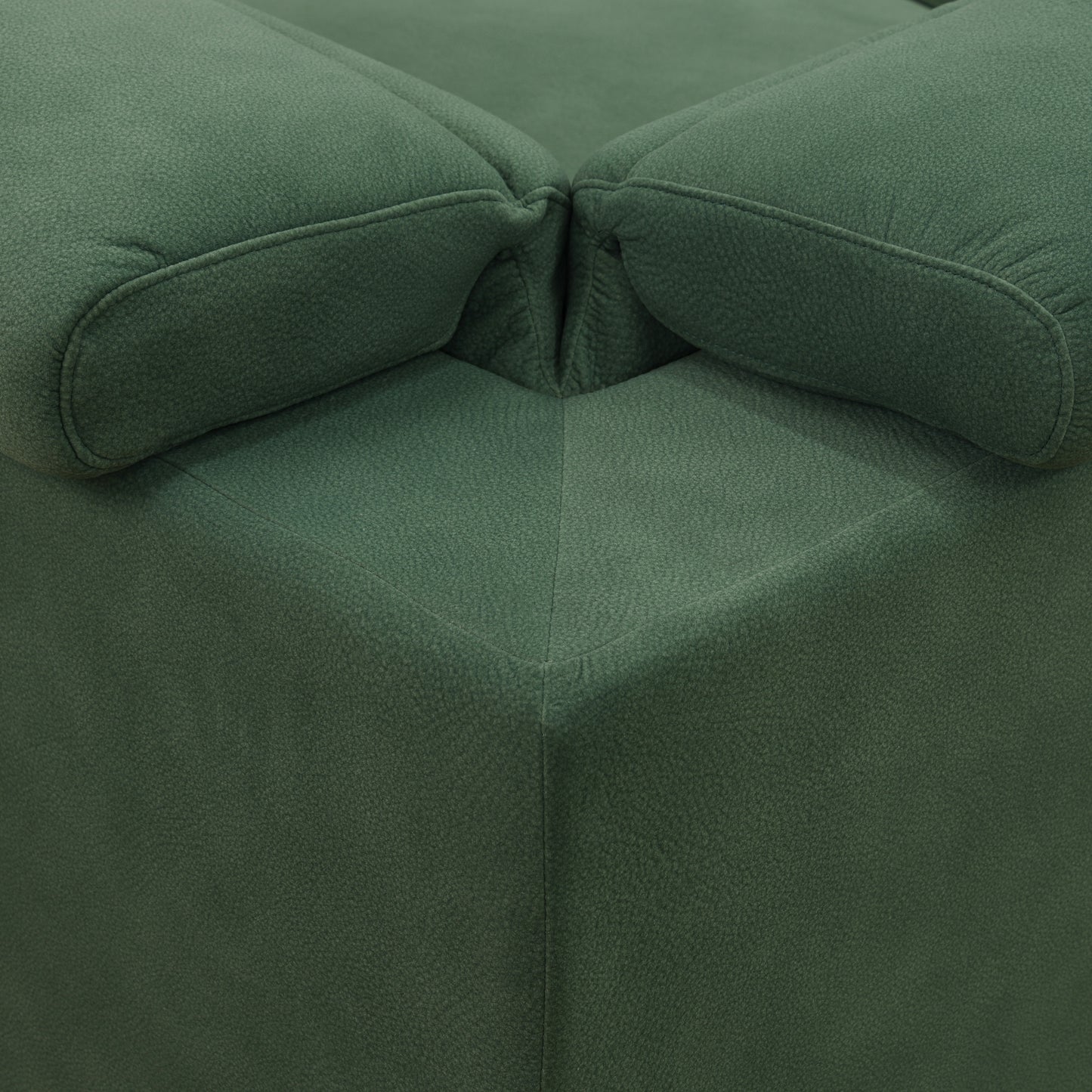 Green Flannel Living Room Recliner Sofa Set