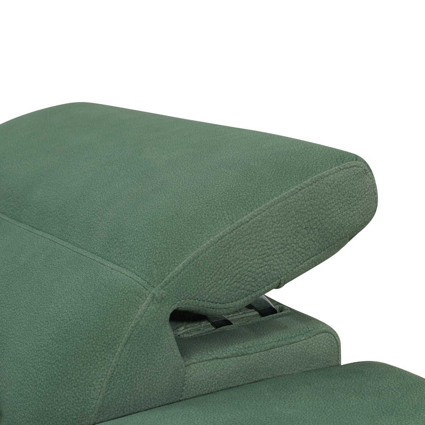 Green Flannel Living Room Recliner Sofa Set