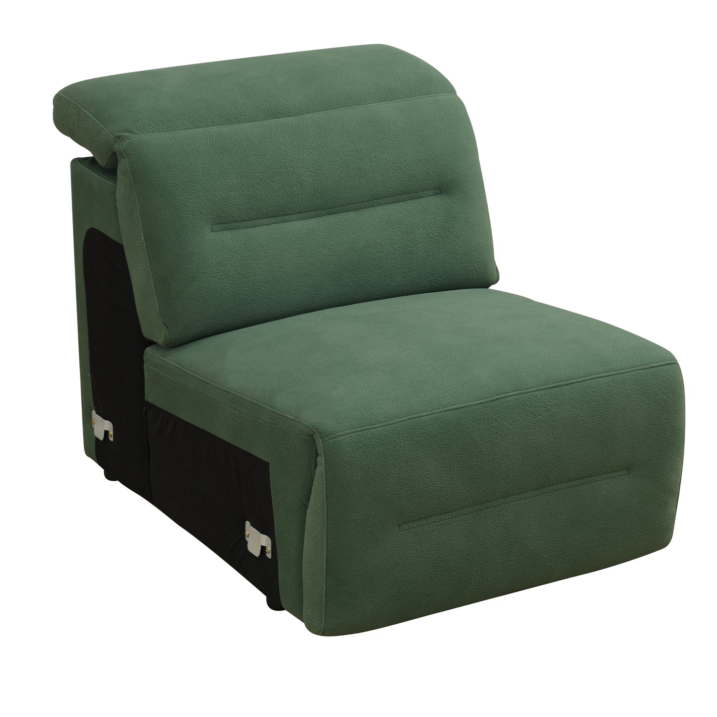 Green Flannel Living Room Recliner Sofa Set