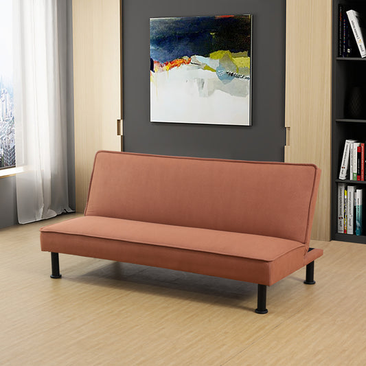 Tan Breathable Fluff Fabric Living Room 1-Piece Sofa