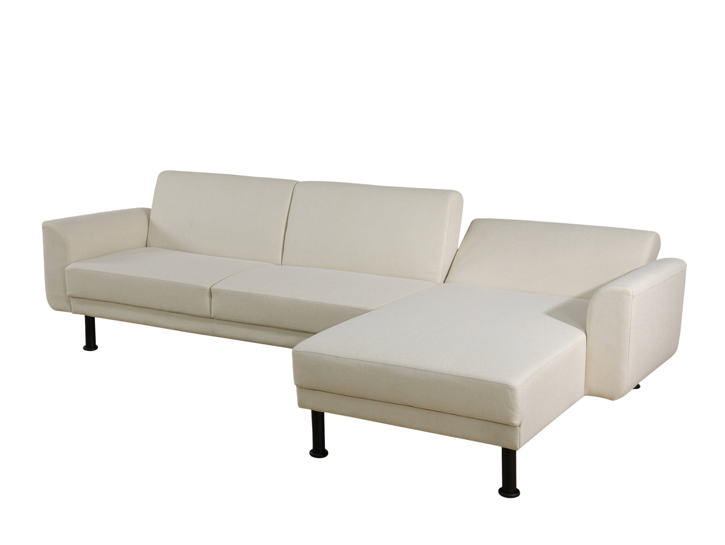 Beige Linen 2-Pieces Living Room Sofa bed