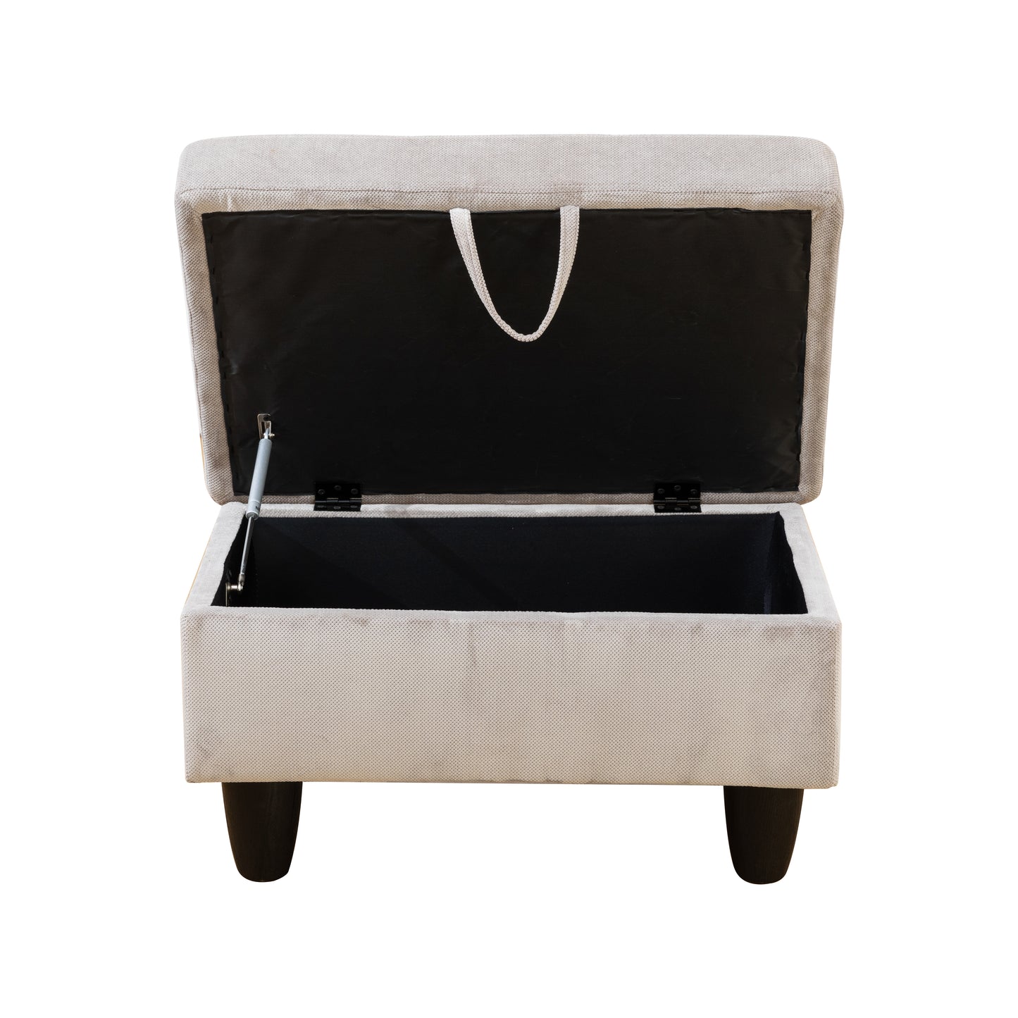 Grey White Corduroy Living Room Sofa Ottoman