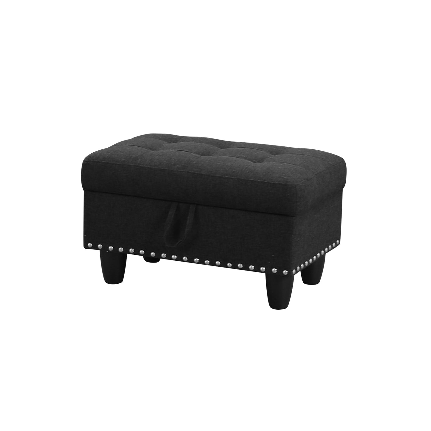 Black Grey Linen 3-Piece Sofa Living Room Sofa Set