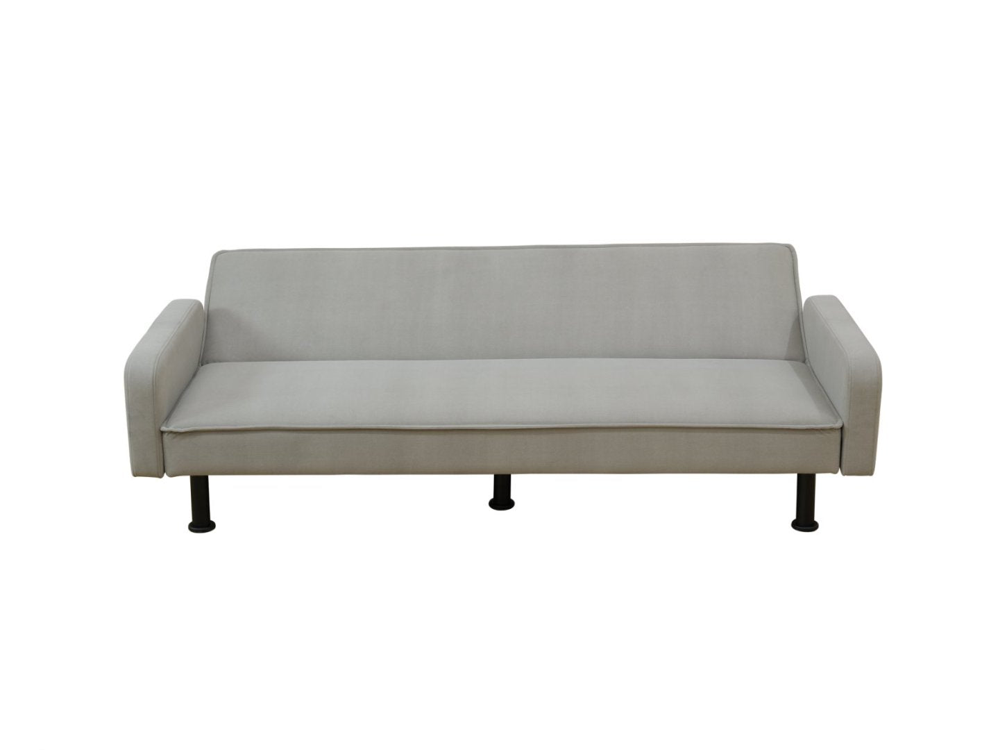 Grey Breathable Leather Living Room 1-Piece Sofa