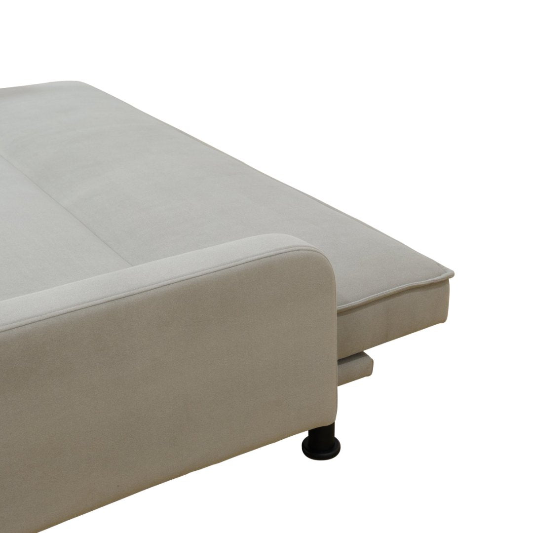 Grey Breathable Leather Living Room 1-Piece Sofa